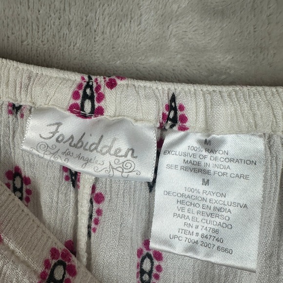 Forbidden Los Angeles Boho Paisley Tiered Maxi Skirt Pink Yellow White Medium - Picture 3 of 9